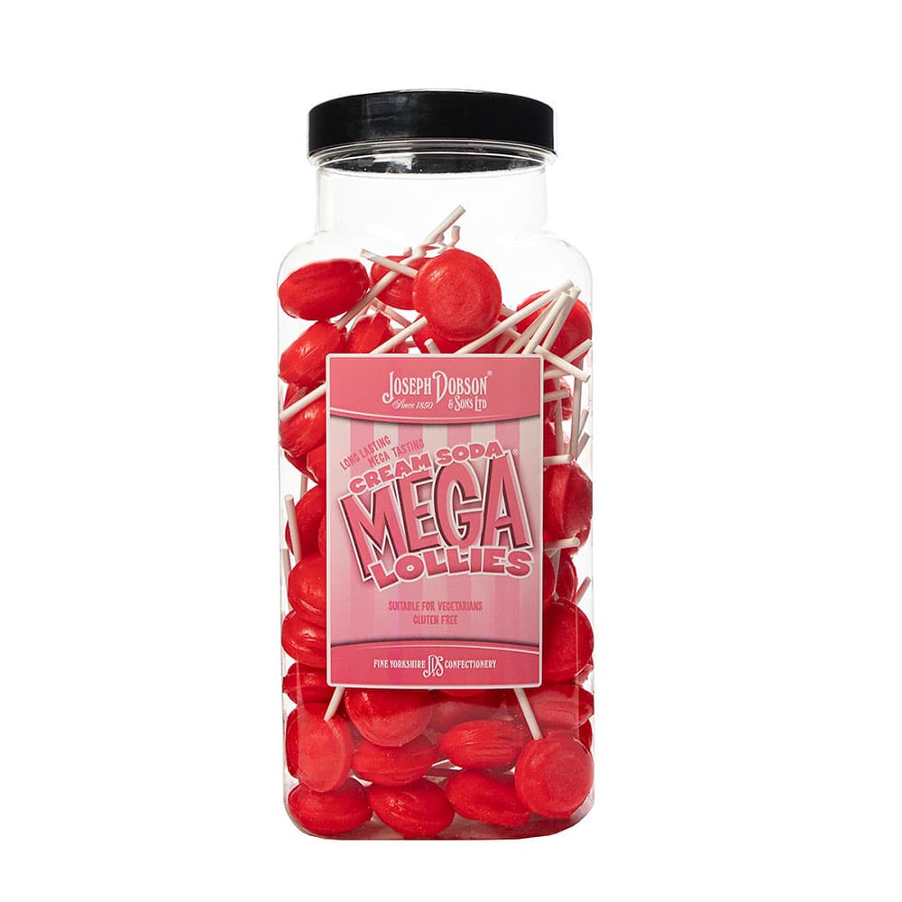 Dobsons Cream Soda Mega Lollies Jar
