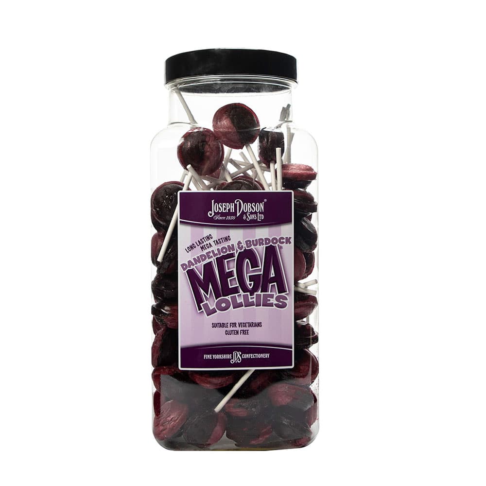 Dobsons Dandelion & Burdock Mega Lollies Jar