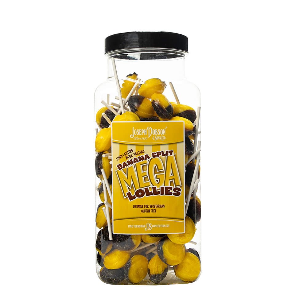 Dobsons Banana Split Mega Lollies Jar