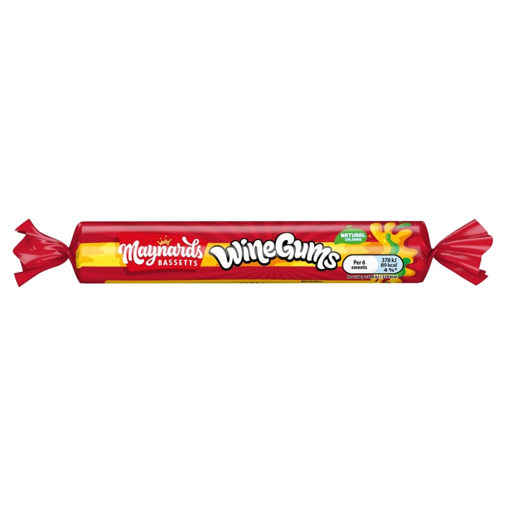 Maynards Bassetts Wine Gums Sweets Roll 52g