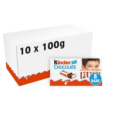 Kinder Milk Chocolate Fun Size Treat Snack Bars Multipack 8 x 12.5g