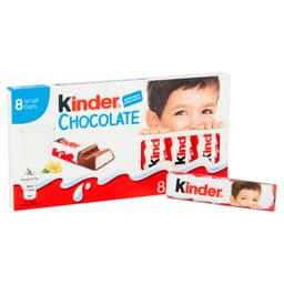 Kinder Milk Chocolate Fun Size Treat Snack Bars Multipack 8 Pack
