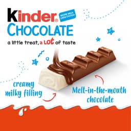 Kinder Milk Chocolate Fun Size Treat Snack Bars Multipack 8 Pack