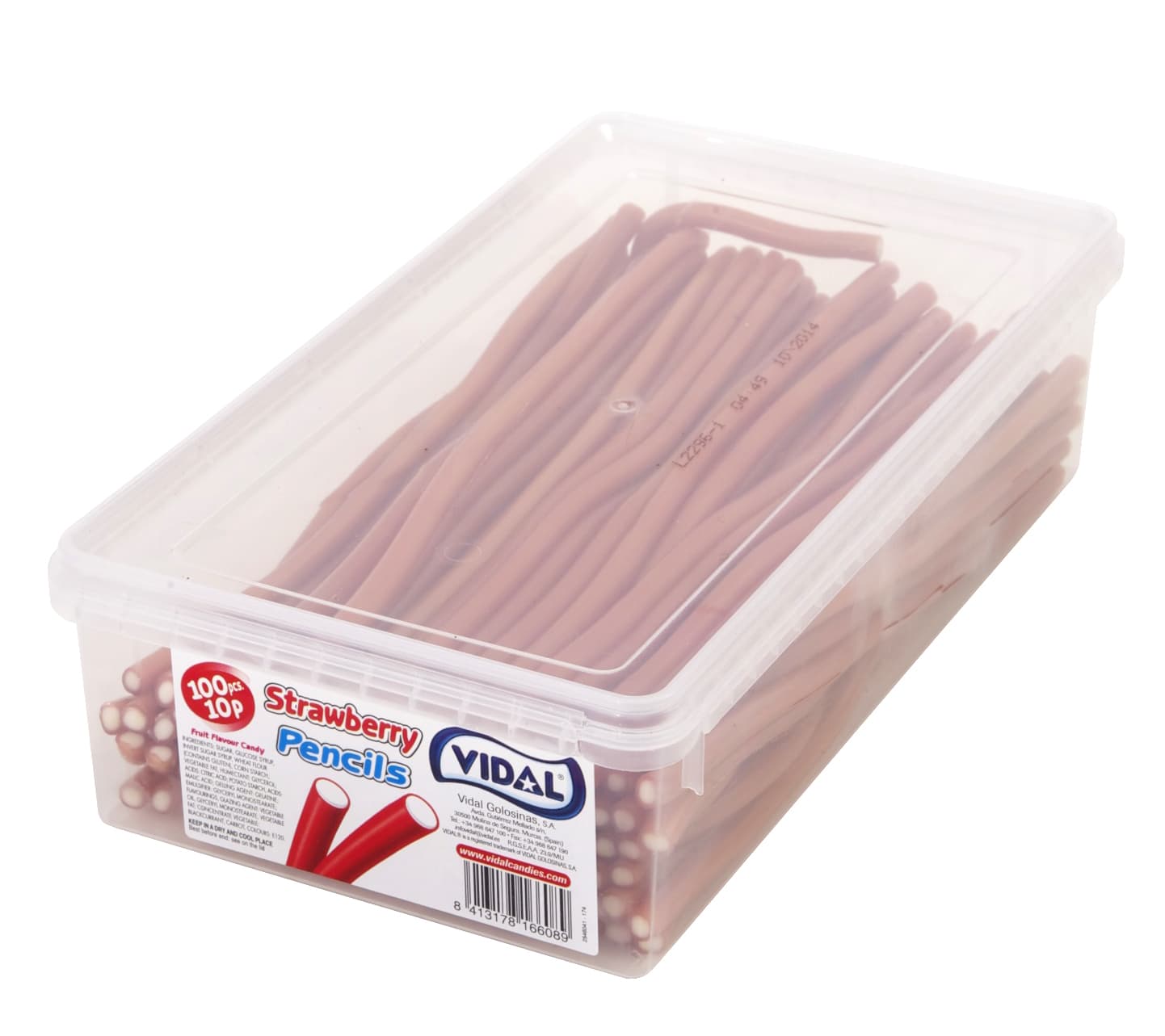 Vidal Strawberry Pencils 10p Tub