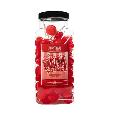 Dobsons Sarsaparilla Mega Lollies - 1 x 1.9kg Jar (90 Lollipops)