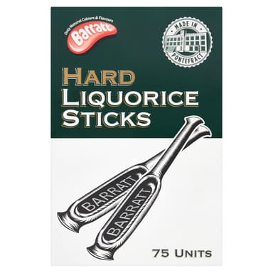Barratt Hard Liquorice - 75 x 15.5g Sticks