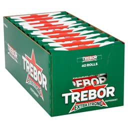Trebor Extra Strong Peppermint Mints Roll 41.3g case