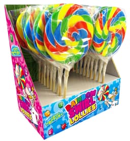 Crazy Candy Factory Rainbow Swirl Lollipops 80g