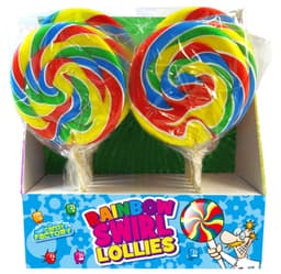 Crazy Candy Factory Rainbow Swirl Lollipops 125g