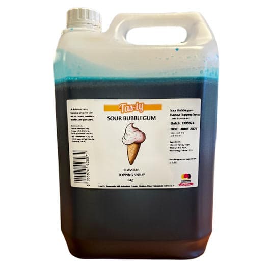 Tas-ty Sour Bubblegum Flavour Topping Syrup Bottle 6kg
