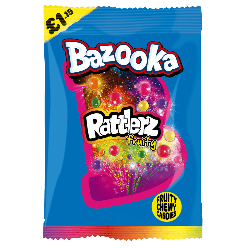 Bazooka Rattlerz Fruity Bag 100g £1.15 PMP