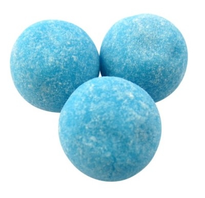A set of blue raspberry bonbons