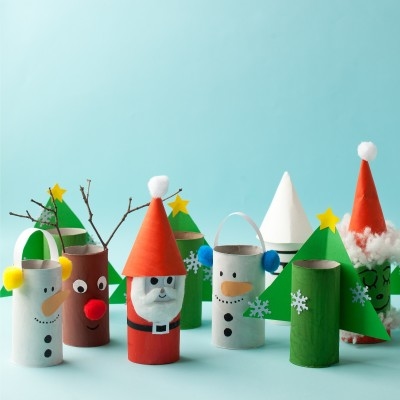 These cardboard characters are a sweet Christmas craft that kids are sure to love!