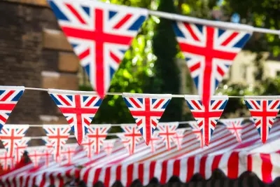 Union Jack Bunting at a Street Party