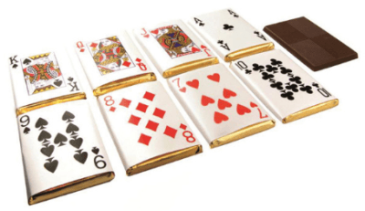 chocolate playing cards from UK Sweets