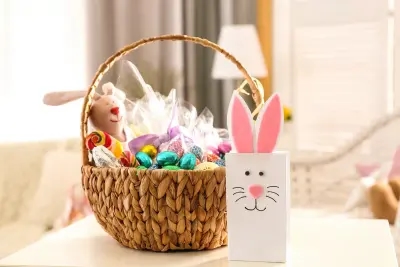 A basket of Easter treats