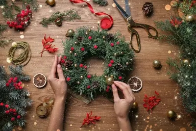 Making your own wreath is perfect for green-fingered children and will spread that Christmas spirit!