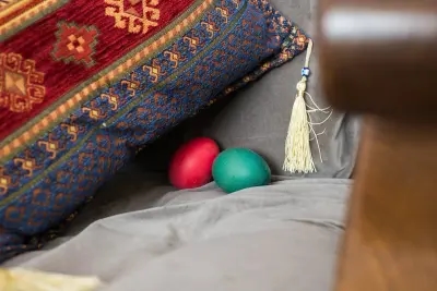 Easter Eggs hidden on the sofa