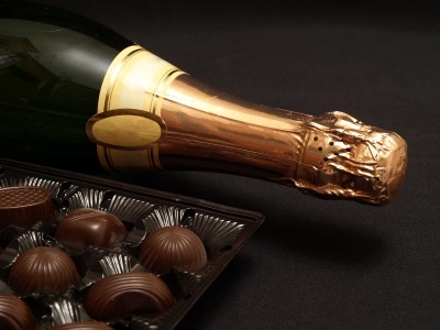A Bottle of Champagne & Chocolates