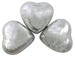 Valentine Silver Foil Chocolate Hearts 1kg