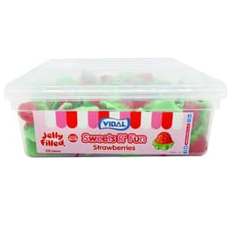 Vidal Jelly Filled Strawberries 5p Tub