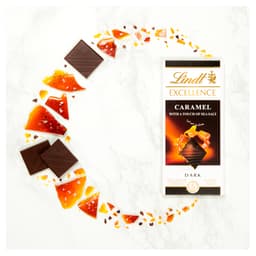 Lindt Excellence Dark Caramel and Sea Salt Chocolate Bar 100g