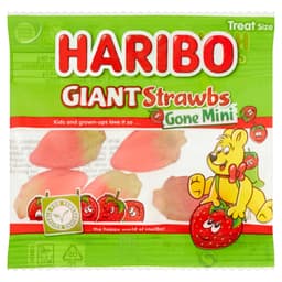 Haribo Giant Strawbs Gone Mini Bags 16g