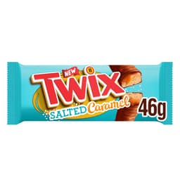 Twix Salted Caramel & Milk Chocolate Fingers Biscuit Snack Bar 46g