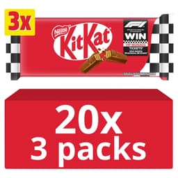 KitKat F1 4 Finger Milk Chocolate Biscuit Bar 3 Pack Multipack 124.5g