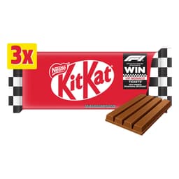 KitKat F1 4 Finger Milk Chocolate Biscuit Bar 3 Pack Multipack 124.5g