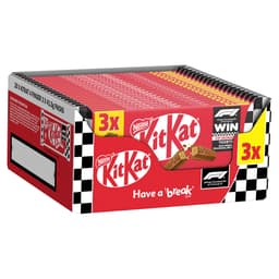 KitKat F1 4 Finger Milk Chocolate Biscuit Bar 3 Pack Multipack 124.5g