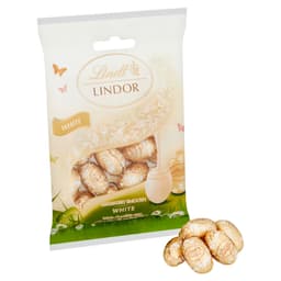 Lindt Lindor White Chocolate Mini Eggs with a Smooth Melting Filling 80g