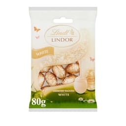 Lindt Lindor White Chocolate Easter Mini Eggs Bag 80g