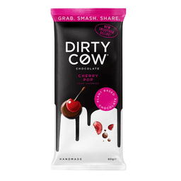 Dirty Cow Cherry Pop Plant Based Chocolate Bar 80g