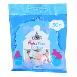 Bonds Fizzy Pink & Blue Bottles Treat Bags 50g 50p PMP