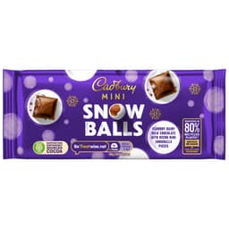 Cadbury Mini Snow Balls Chocolate Bar 110g