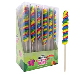 Candy Realms Rainbow Twist Lollipop 55g