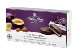 Anthon Berg Plum in Madeira Chocolate Covered Marzipan 220g