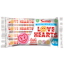 Swizzels Limited Edition Emojis Love Hearts 4 Pack 105g