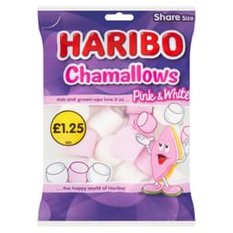 Haribo Chamallows Marshmallows Pink & White Sharing Bag 140g £1.25 PMP