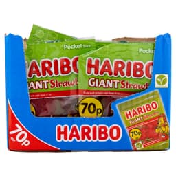 Haribo Giant Strawbs Bag 60g