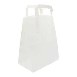 Kraft White Handled Paper Bags 8" x 13" x 10"