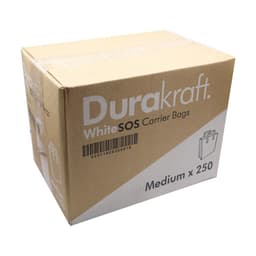 Kraft White Handled Paper Bags 8" x 13" x 10"