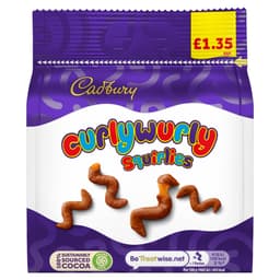 Cadbury Curly Wurly Squirlies Chocolate Bag £1.35 PMP 95g