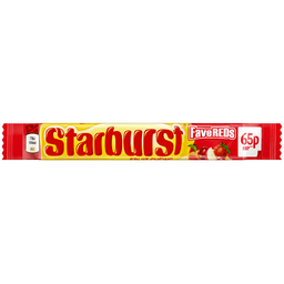 Starburst Fave Reds Vegan Chewy Sweets Fruit Flavoured Bag 45g 65p PMP