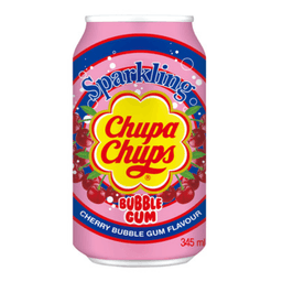 Chupa Chups Sparkling Cherry Bubblegum Flavour Soda Can 345ml