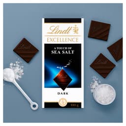 Lindt Excellence Dark Sea Salt Chocolate Bar 100g
