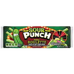 Sour Punch Pickle Roulette Straws 128g