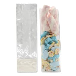 Clear Snowflake Printed Blockbottomed Bags 100 Pack (Empty)