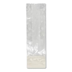 Clear Snowflake Printed Blockbottomed Bags 100 Pack (Empty)